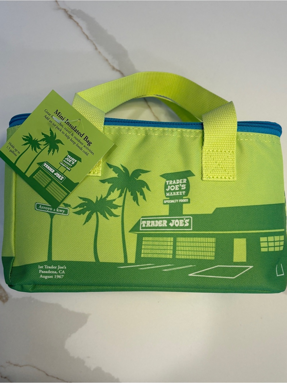 Trader Joe's Mini Insulated Lunch Bag in Lime Green